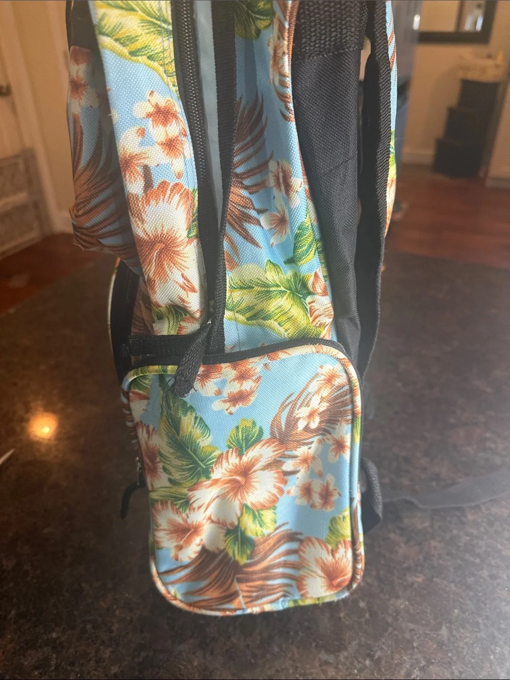 Men's Light Blue Tropical Backpack